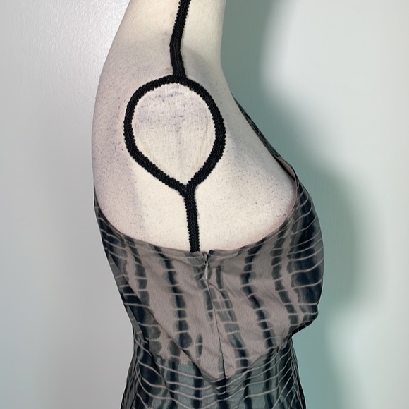 Walter Baker Black Grey Tie Dye One Shoulder Asymmetrical Dress S - Picture 11 of 11